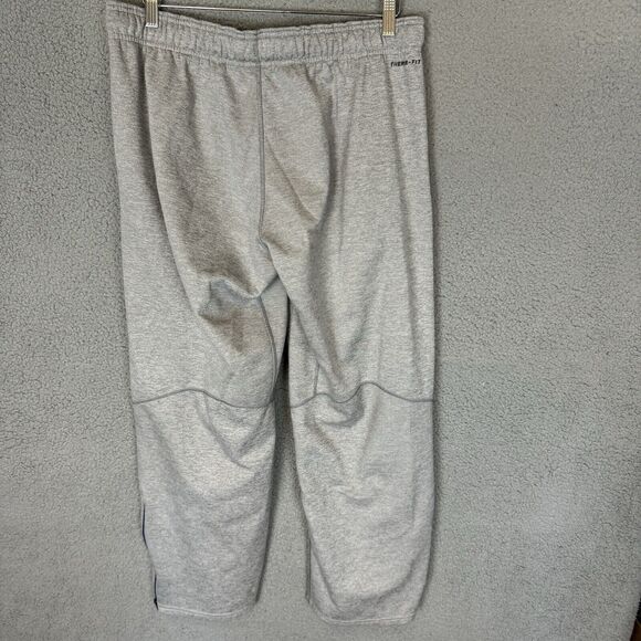 Nike Pants Mens XL Grey Therma Fit Sweatpants Fleece Stretch Drawstring Training - Picture 3 of 8